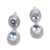 Blue topaz dangle earrings, 'Courtly Adornment' - Blue Topaz and Sterling Silver Dangle Earrings with Posts thumbail