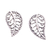 Sterling silver drop earrings, 'Leafy Wonder' - Balinese Leaf Shaped Sterling Silver Drop Earrings thumbail