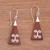 Wood and sterling silver dangle earrings, 'Reach' - Wood Triangle Sterling Silver Swirl Modern Dangle Earrings (image 2b) thumbail