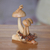 Wood sculpture, 'Resting Tree Frog' - Hand-Carved Jempinis Wood Tree Frog Mushroom Sculpture (image 2d) thumbail