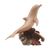 Wood sculpture, 'Joyous Dolphin' - Hand-Carved Jempinis Wood Leaping Dolphin Tree Sculpture (image 2a) thumbail