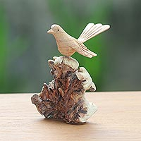 Wood sculpture, 'Canary Flight'