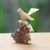 Escultura de madera, 'Canary Flight' - Escultura de pájaro de madera Jempinis de vuelo canario tallada a mano