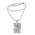 Anhänger-Halskette aus Sterlingsilber, 'Mystische Schlacht'. - Drachenanhänger-Halskette aus Sterlingsilber aus Bali