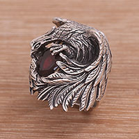 Featured review for Garnet cocktail ring, Phoenix Flare