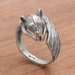 Sterling silver cocktail ring, 'Beautiful Bat' - Handcrafted Sterling Silver Bat Cocktail Ring from Bali