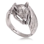 Sterling silver cocktail ring, 'Beautiful Bat' - Handcrafted Sterling Silver Bat Cocktail Ring from Bali