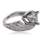 Sterling silver cocktail ring, 'Beautiful Bat' - Handcrafted Sterling Silver Bat Cocktail Ring from Bali