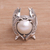 Cultured pearl cocktail ring, 'Garuda Pearl in White' - Cultured Pearl and Sterling Silver Wings Cocktail Ring (image 2) thumbail