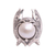Cultured pearl cocktail ring, 'Garuda Pearl in White' - Cultured Pearl and Sterling Silver Wings Cocktail Ring thumbail