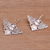 Sterling silver dangle earrings, 'Moth Majesty' - Sterling Silver Fluttering Moth Majesty Dangle Earrings (image 2c) thumbail