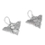Sterling silver dangle earrings, 'Moth Majesty' - Sterling Silver Fluttering Moth Majesty Dangle Earrings (image 2d) thumbail