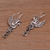 Sterling silver dangle earrings, 'Cendrawasih Aura' - Sterling Silver Flying Cendrawasih Aura Dangle Earrings (image 2c) thumbail