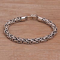 Sterling silver chain bracelet,