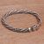 Sterling silver chain bracelet, 'Swirling Odyssey' - Sterling Silver Chain Bracelet Embellished with Small Flower