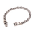 Sterling silver chain bracelet, 'Swirling Odyssey' - Sterling Silver Chain Bracelet Embellished with Small Flower