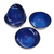 Ceramic bowls, 'Blue Delicious' (set of 4) - Blue Ceramic Soup or Cereal Bowls (Set of 4) from Bali (image 2d) thumbail