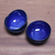 Ceramic dessert bowls, 'Blue Delicious' (set of 4) - Blue Ceramic Dessert Bowls (Set of 4) from Bali (image 2) thumbail