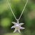 collar con colgante de perlas cultivadas - Collar de estrella de mar con perlas cultivadas en blanco de Bali