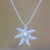 Cultured pearl pendant necklace, 'Galang Starfish in White' - Cultured Pearl Starfish Necklace in White from Bali (image 2b) thumbail