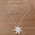 Cultured pearl pendant necklace, 'Galang Starfish in White' - Cultured Pearl Starfish Necklace in White from Bali (image 2c) thumbail