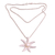 Cultured pearl pendant necklace, 'Galang Starfish in White' - Cultured Pearl Starfish Necklace in White from Bali (image 2d) thumbail