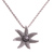 Cultured pearl pendant necklace, 'Galang Starfish in Black' - Cultured Pearl Starfish Necklace in Black from Bali (image 2a) thumbail