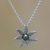 Cultured pearl pendant necklace, 'Galang Starfish in Black' - Cultured Pearl Starfish Necklace in Black from Bali (image 2b) thumbail