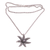 Cultured pearl pendant necklace, 'Galang Starfish in Black' - Cultured Pearl Starfish Necklace in Black from Bali (image 2e) thumbail