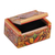 Wood mini Jewellery box, 'Serangan Turtle' - Turtle-Themed Wood Mini Jewellery Box from Bali