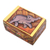 Wood mini jewelry box, 'Sumatran Elephant' - Elephant-Themed Wood Mini Jewelry Box from Bali