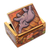 Wood mini jewelry box, 'Sumatran Elephant' - Elephant-Themed Wood Mini Jewelry Box from Bali (image 2d) thumbail