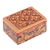 Wood mini jewelry box, 'Floral Array' - Handcrafted Mini Jewelry Box with Floral Motif thumbail