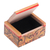 Wood mini jewelry box, 'Floral Array' - Handcrafted Mini Jewelry Box with Floral Motif (image 2c) thumbail