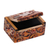 Wood mini jewelry box, 'Gecko Forest' - Gecko-Themed Wood Mini Jewelry Box from Bali