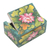 Wood mini jewelry box, 'Lily Pond' - Handcrafted Mini Jewelry Box with Floral Motif (image 2d) thumbail
