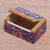 Wood mini jewelry box, 'Floral Delicacy' - Hand Painted Mini Jewelry Box with Floral Motifs (image 2c) thumbail
