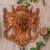 Máscara de madera, 'Garuda, el Águila' - Máscara balinesa de madera tallada a mano de la Deidad Águila Garuda