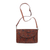 Batik leather sling, 'Floral Reign' - Leather Floral Batik Convertible Sling and Clutch