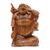 Holzskulptur - Handgeschnitzte Buddha-Skulptur aus Suar-Holz aus Bali