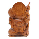 Wood sculpture, 'Traveling Buddha' - Hand-Carved Suar Wood Sculpture of Buddha from Bali
