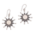 Sterling silver dangle earrings, 'Gleaming Sunshine' - Sterling Silver and Bone Sun Earrings from Java