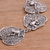 Sterling silver link bracelet, 'Lily Pad Frogs' - Sterling Silver Link Bracelet with Frogs (image 2c) thumbail