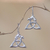 Sterling silver dangle earrings, 'Dragon Knot' - Bali Sterling Silver Celtic Trinity Knot Dragon Earrings (image 2) thumbail