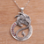 Men's garnet pendant necklace, 'Dragon Flare' - Men's Garnet Dragon Necklace from Bali (image 2b) thumbail