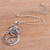 Men's garnet pendant necklace, 'Dragon Flare' - Men's Garnet Dragon Necklace from Bali (image 2d) thumbail