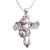 Men's sterling silver pendant necklace, 'Panther Cross' - Men's Sterling Silver Cross Pendant Necklace from Bali (image 2d) thumbail
