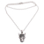 Anhänger-Halskette aus Sterlingsilber, 'Prachtvoller Panther'. - Handgefertigte Pantheranhänger-Halskette aus Sterlingsilber