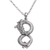 Sterling silver pendant necklace, 'Infinity Dragon' - Sterling Silver Dragon Pendant Necklace from Bali thumbail