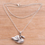 Sterling silver pendant necklace, 'Swan Lake' - Sterling Silver Swan Pendant Necklace from Bali (image 2b) thumbail